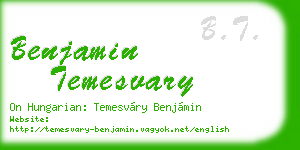 benjamin temesvary business card